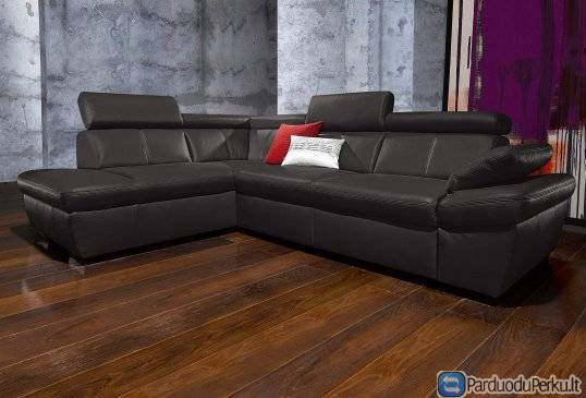 Natūralios odos vokiškas kampas "Solerno Xl" www.bramita.lt