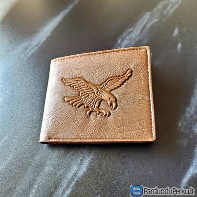 Nauja „Bald Eagle“ Odinė Piniginė – Paimk Šiandien Kaune, 12 €!