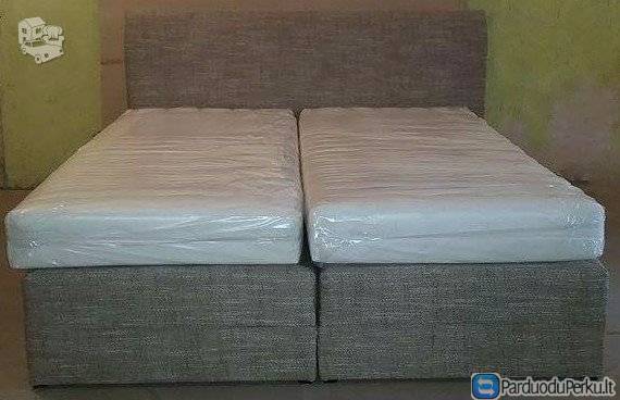 Nauja kapučino spalvos lova su patalynės dėže