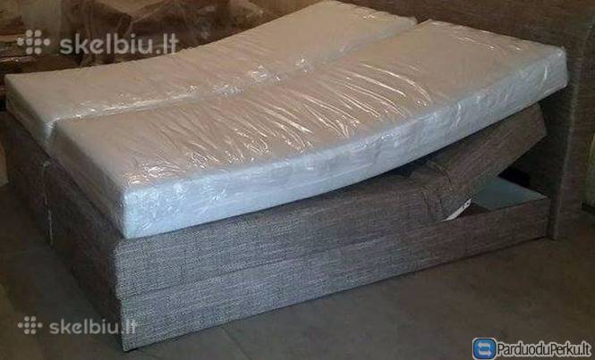 Nauja kapučino spalvos lova su patalynės dėže