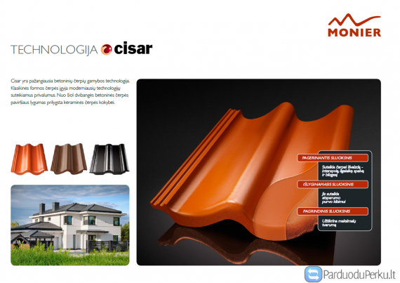 Monier betoninė čerpė.