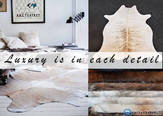 Nauja natūralaus karvės kailio kilimų siunta