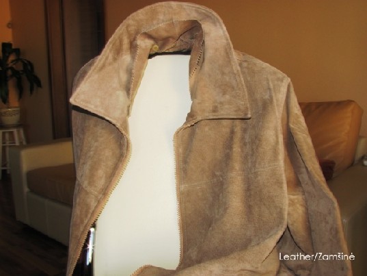 Nauja odinė(zamšas) demisezoninė vyriška striukė