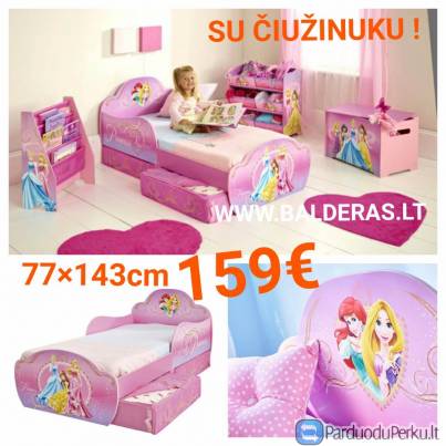 Nauja vaikiška lovytė su stalčiais "Princesė"