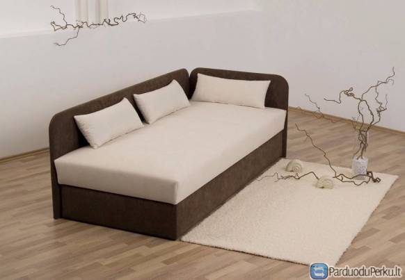 Nauja viengulė lova su dėže patalynei