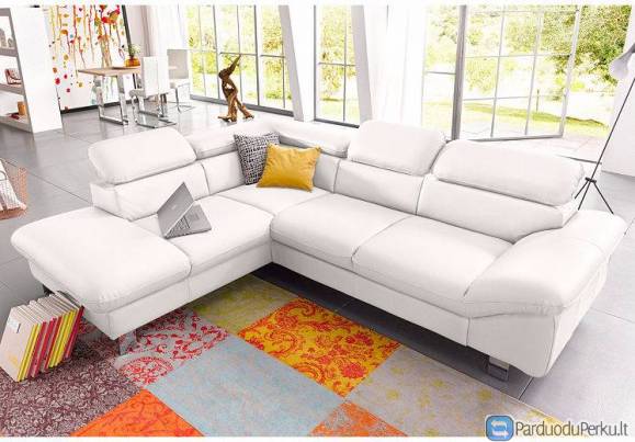 Naujas baltas nat. odos kampas "Driver"