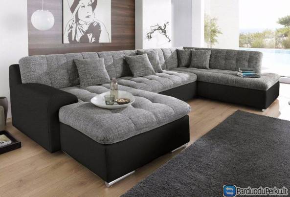 Naujas kampas su pufu U formos "Rave"