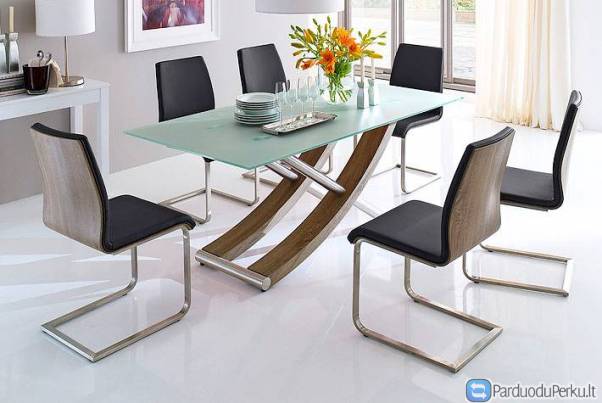 Naujas stiklo stalas Kaleo
