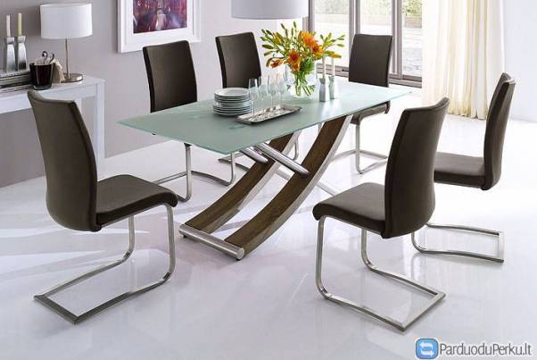 Naujas stiklo stalas Kaleo