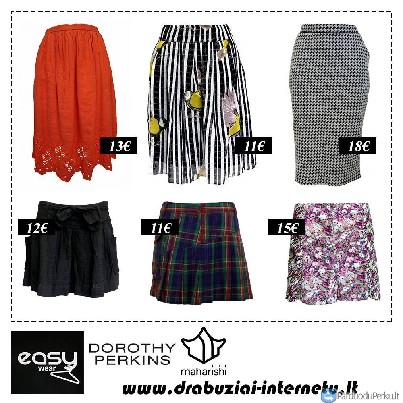 Nauji moteriški sijonai nuo 11€