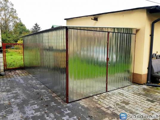 Nauji skardiniai garažai- cinkuoti metaliniai garažai