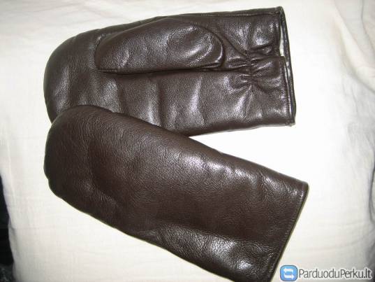 Naujos kumštinės pirštinės su kailiu