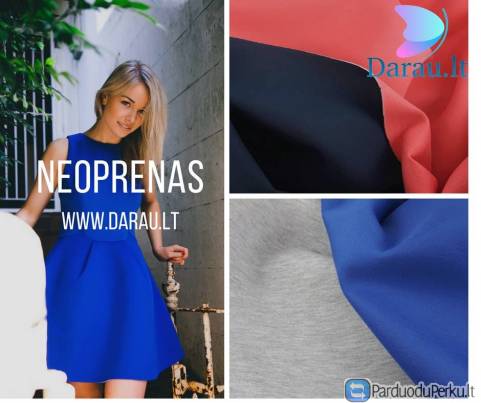 Neoprenas, neopreno audinys, veliūrinis neoprenas