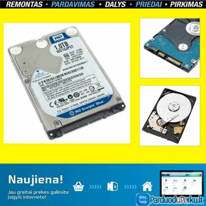 Nešiojamiems kompiuteriams kietieji diskai (HDD)