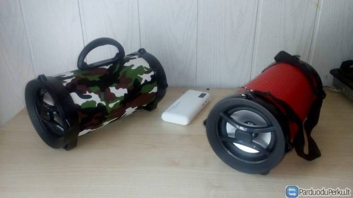 Nesiojamoji garso kolonele Power Bank Dovanu!