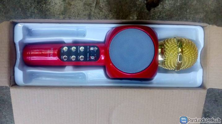 Nesiojamos garso koloneles, mikrafonas karaoke