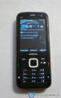 Nokia N78 telefonas Kaune su defektu +37060080469