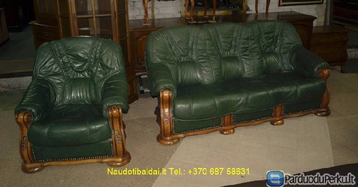 Odinis svetainės baldų komplektas 3+2+1