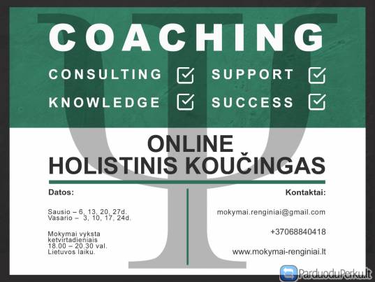 Online │ HOLISTINIS KOUČINGAS. Praktinis panaudojimas.