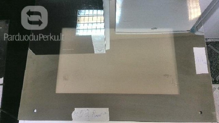 Orkaitės išorinis durelių stiklas, juodas 57x45,5mm.80lt.Nau