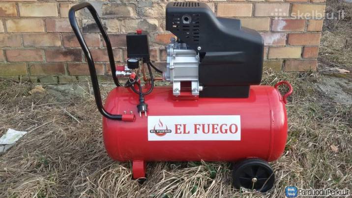 Oro kompresorius su priedais El fuego 50ltr