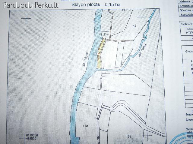 Padubysio k Raseiniu r prie Dubysos upes 0.15ha