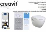 Pakabinamo klozeto ir potinkinio klozeto rėmo komplektas Creavit