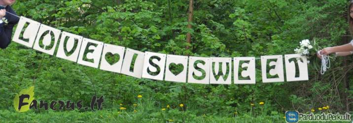 Pakabinamos raidės vestuvėms