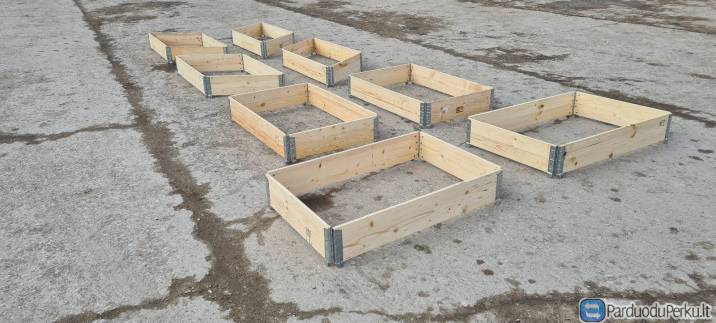 Pakeltos lysvės augalams - sodo , daržo loveliai , dėžės medinės  , 10,00 €/vnt..