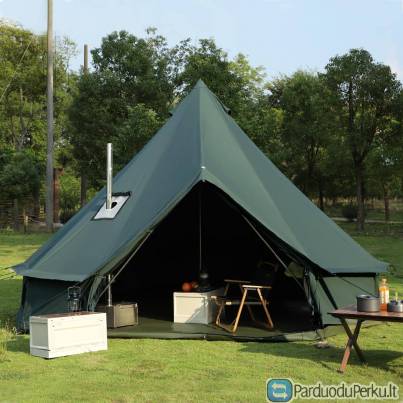 Palapinės su pečiuku nuoma www.turistinesprekes.lt