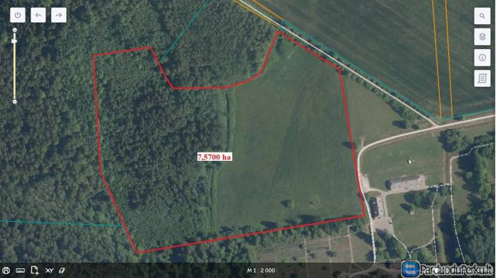 Parduodamas išskirtinėje vietoje šalia Burbiškio dvaro 7,57ha žemės sklypas