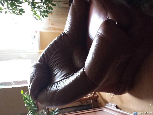 Parduodamas odinis fotelis