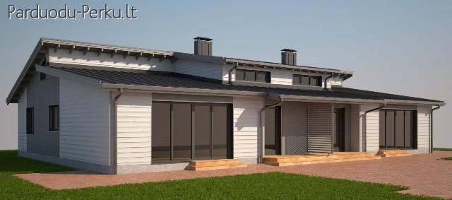 Parduodamas sublokuotas dvejų butų naujai pastatytas namas