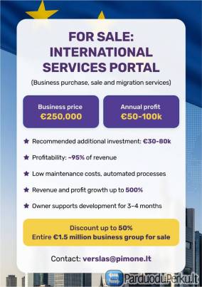 PARDUODAMAS TARPTAUTINIS PASLAUGŲ PORTALAS