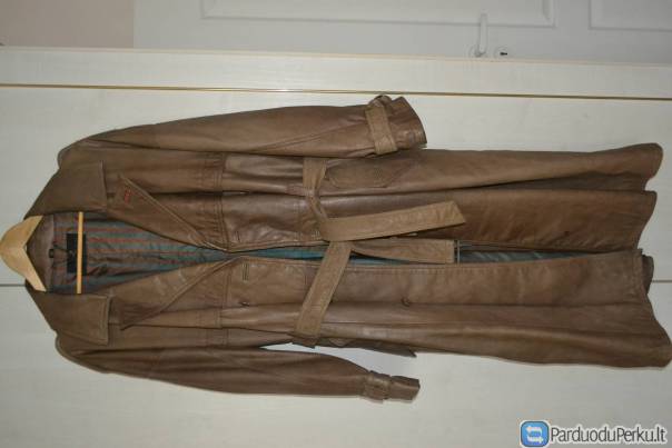 Parduodamas vyriškas  itališkas natūralios odos lietpaltis