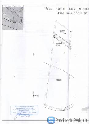 Parduodamas žemės ūkio paskirties sklypas