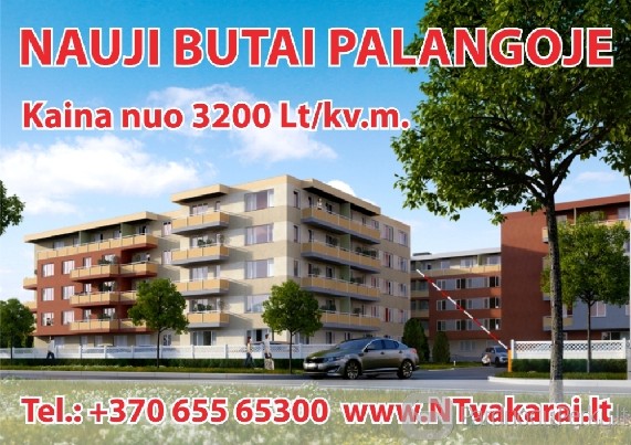 Parduodami Naujos statybos Butai Medvalakio g. 12  Palangoje
