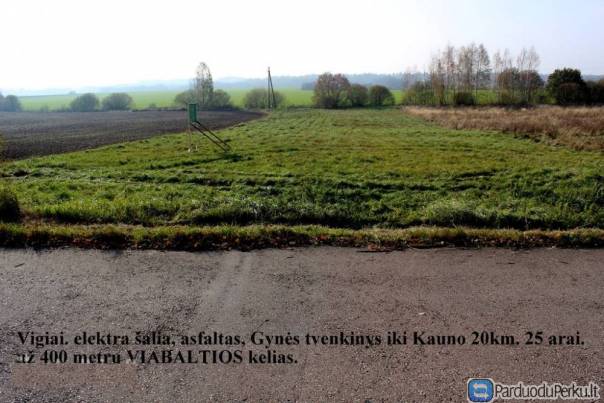 Parduodu 80 a. ir 24 a. žemės ūkio paskirties sklypus Kauno rajone, Vigių kaime