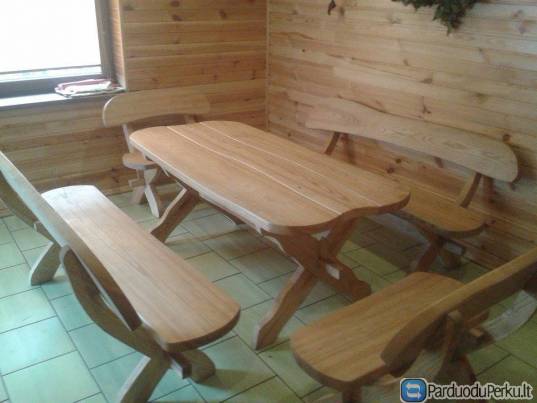 Parduodu ąžuolo lauko baldus