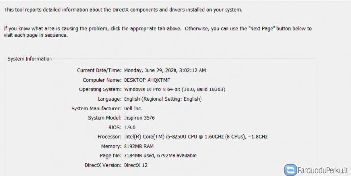 Parduodu Dell Inspiron 3576