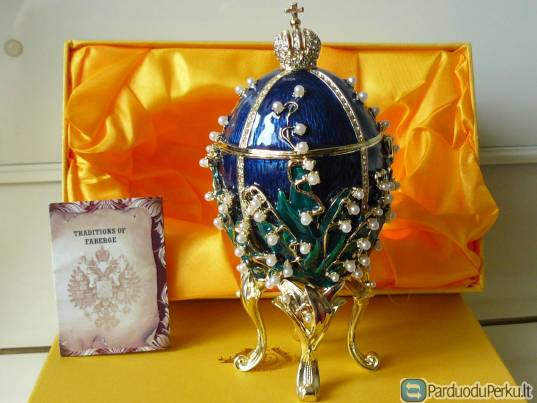 *** Parduodu garsios "FABERGE" firmos juvelyrikos stebuklą ,nuostabaus grožio, dengtą emale kiaušinį
