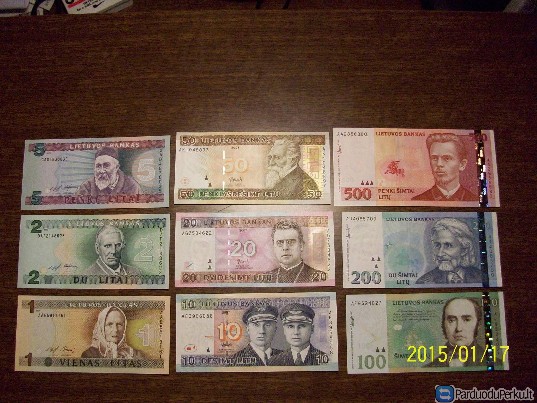 Parduodu litu komplekta, bankinis variantas(muse netupejo)