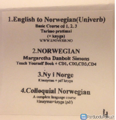 Parduodu Norvegų k. mokomaja medziaga