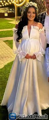 Parduodu vestuvinę suknelę nėštukei!