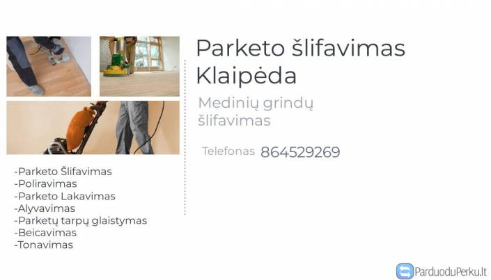 Parketo šlifavimas Klaipėda