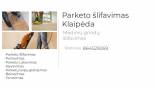 Parketo šlifavimas Klaipėda