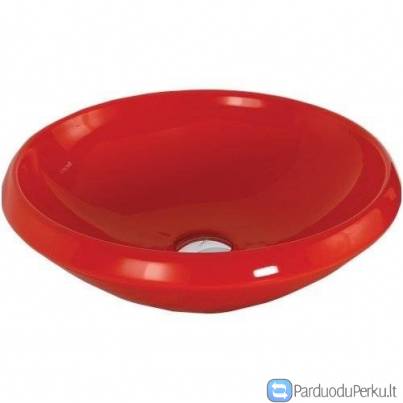 Pastatomas, raudonas praustuvas