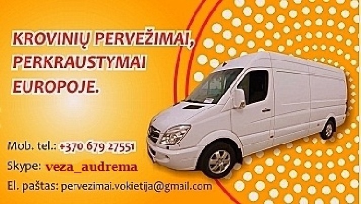 PASTOVIAI VEŽAME KROVINIUS, SIUNTAS Į Vokietiją, iš Vokietij