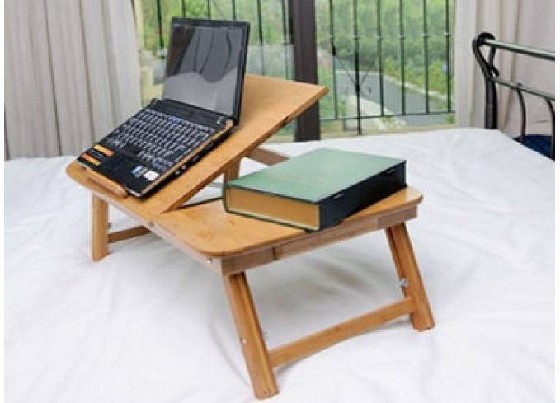 PATOGU IR PRAKTIŠKA! Natūralus bambuko lovos staliukas Jūsų 