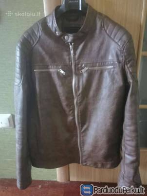 Pavasarinė odinė vyriška striukė